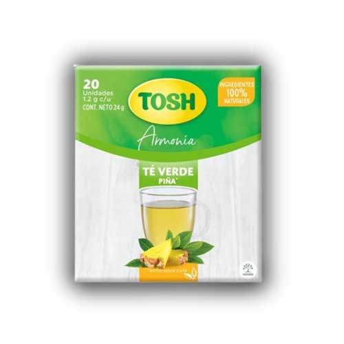 Te Tosh Sabor Verde Piña Caja X20 Sobres.