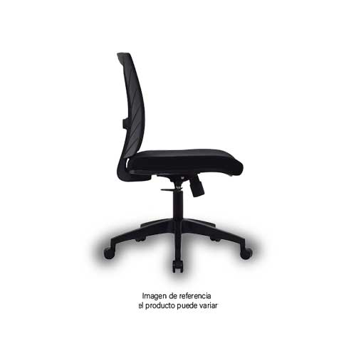 Silla Erg. Espaldar Niza H49 Contac S.Brazos Tapizado Cuero Tex Negro 5-576B