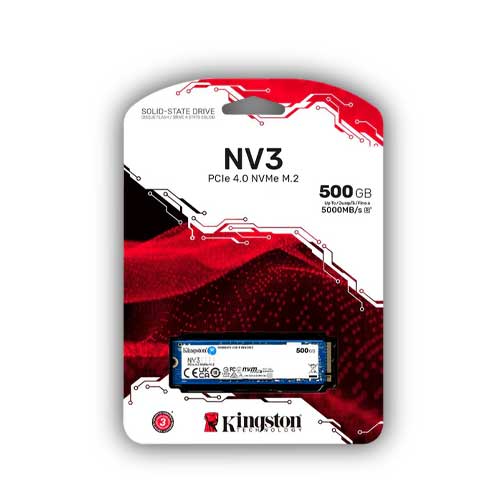 Disco SSD Kingston NV3 500GB NVMe PCIe 4.0 M.2
