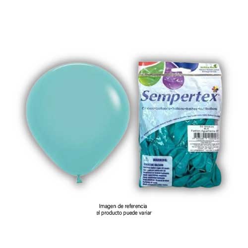 Globo Sempertex Color Fashion Aguamarina R12 X 50 U
