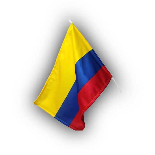 Bandera De Colombia Pequeña En Tela 40x25 Cm.