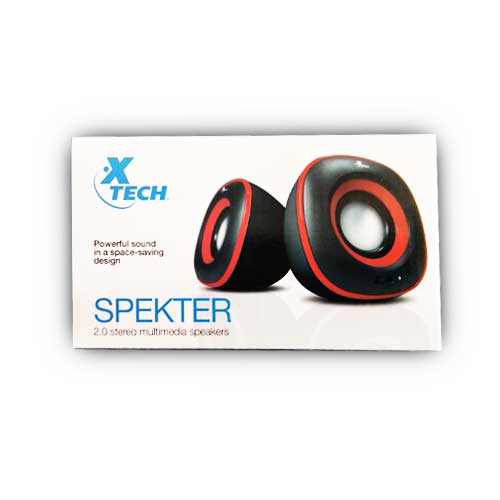 Parlante USB Estereo Multimedia 2.0 Xtrech Spekter Xts-115RD