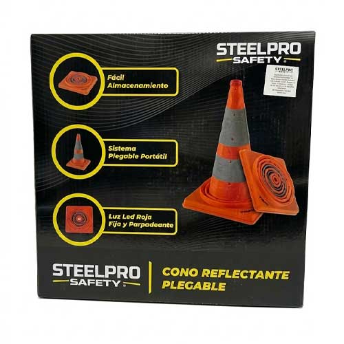 Cono De Señalización Retráctil Plegable De 71 Cms Anaranjado