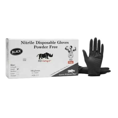 Guante De Nitrilo X-treme Flex Negro Talla XL