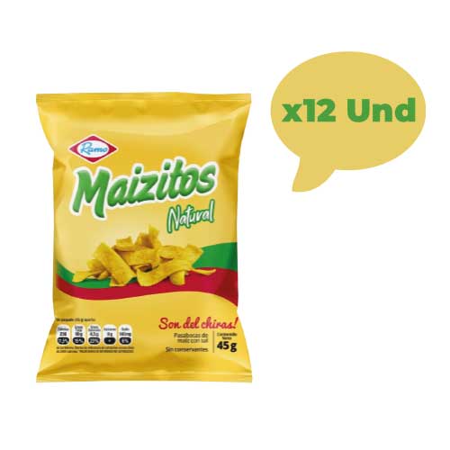 Maizitos Natural Paquete X12 Unidades 540 Gr.