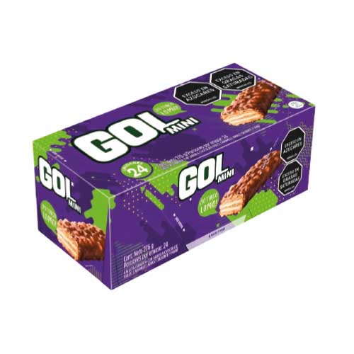 Chocolatina Mini Gol Paquete X24 Unidades.