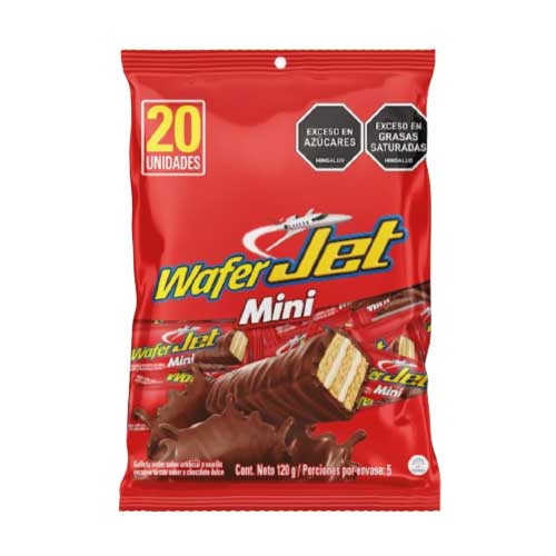 Galleta Mini Wafer Jet 120 Gr. Paquete X20 Unidades