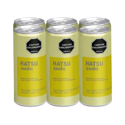 Soda Hatsu Limon Hierbabuena Lata 310 Ml X6u.