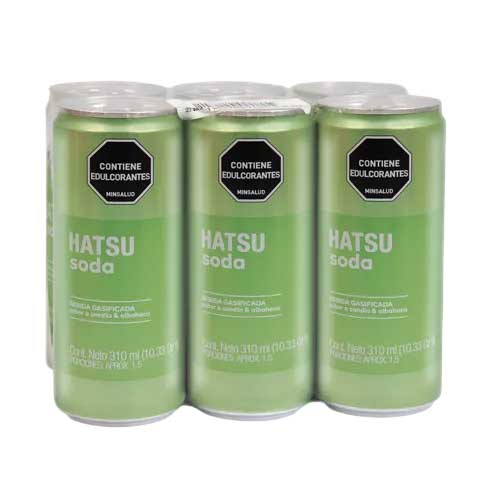 Soda Hatsu Sandia Albahaca Lata 310 Ml X6u.
