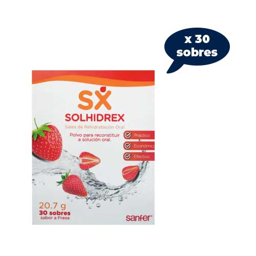 Suero Oral En Polvo Caja X 30 Sobres Sabor A Fresa