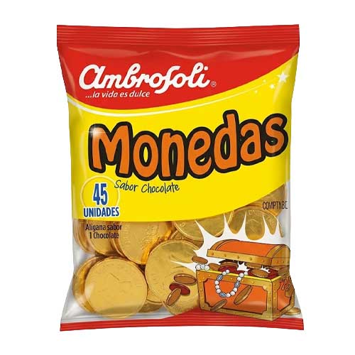 Monedas De Chocolate X45 Und
