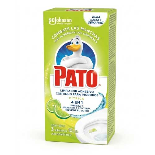 Limpiador Pato Tanque Para Inodoros Adhesivo 10g Citrico.