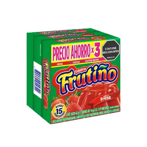 Gelatina Frutino Fresa Cereza Frutos X3 Und X14grs