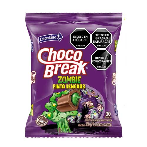 Chocobreak Relleno Zombie Pqte X 30 Unds De 150 Gr