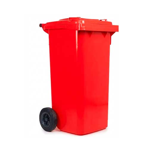 Contenedor Con Ruedas Rimo Rojo 120lt
