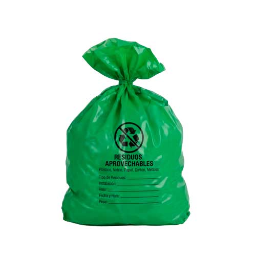Bolsa Basura 80 X 110 Calibre 2.3 Verde Con Screen Paq.x 10u.