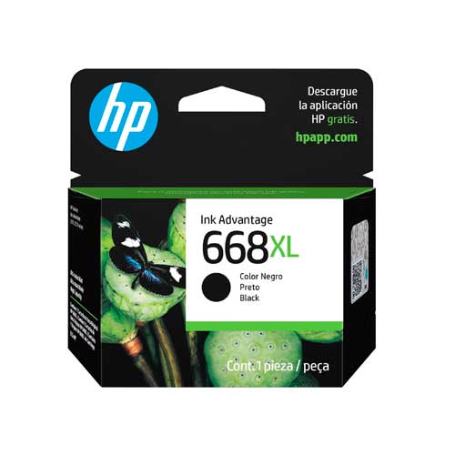 Cartucho HP 7FP39VL  668XL Negro
