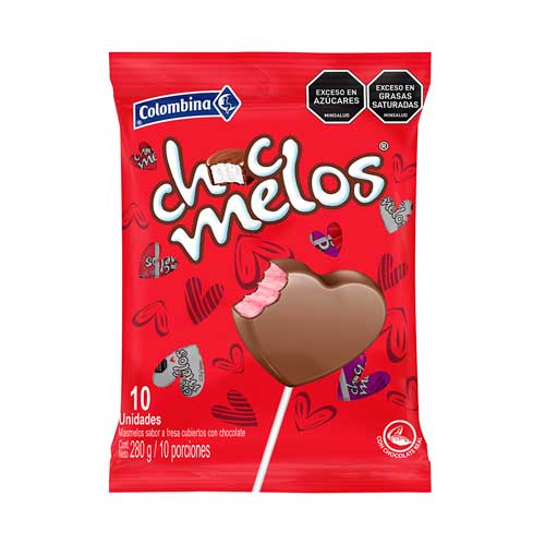 Chocmelo Corazon X 10 Unds 280 Gr.