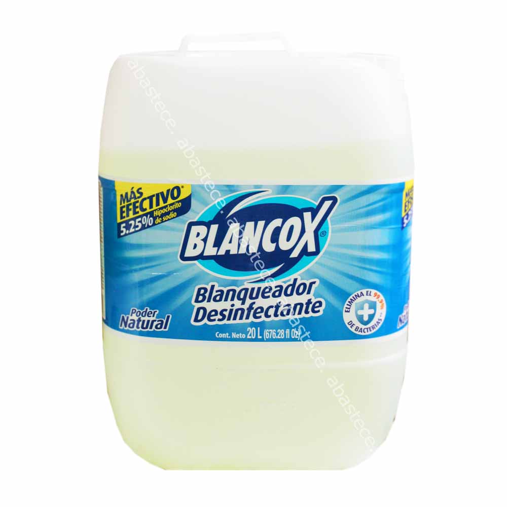 Blanqueador Desinfectante Blancox Poder Natural 20 Lts