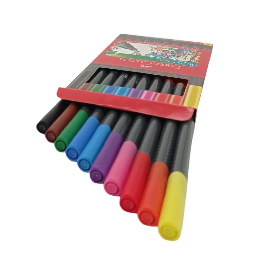 Rotulador Grip Finepen 10 Colores Surtidos 0.4mm Faber Castell 
