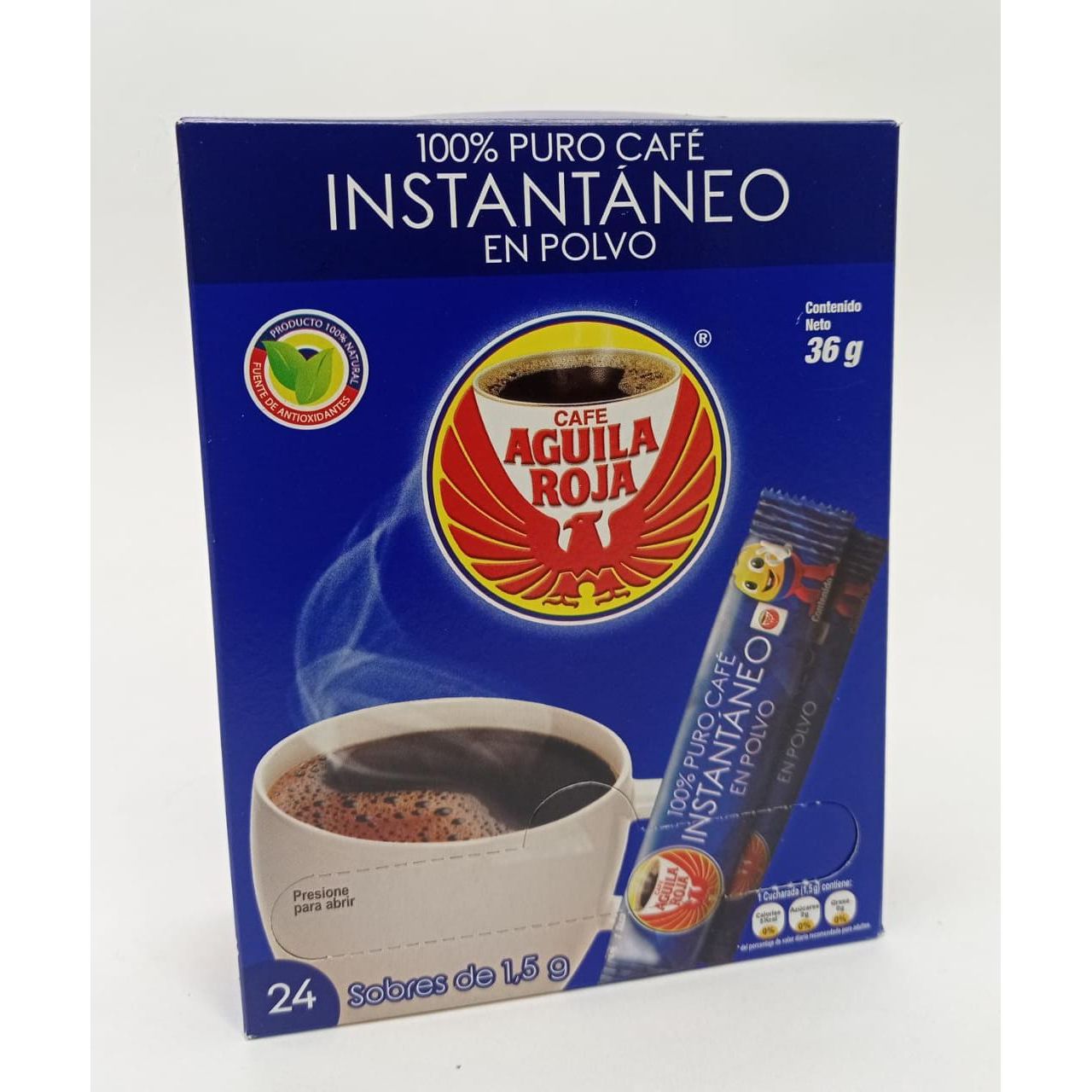 CAFE AGUILA ROJA INSTANTANEO X 24 TUBO STICK DE 1.5 GR. (=)