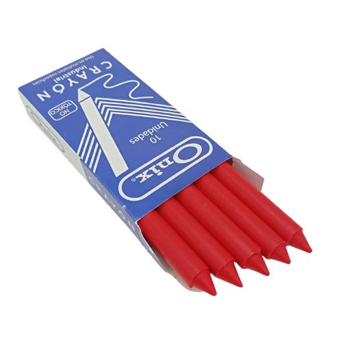 crayolas rojas x10 unidades onix