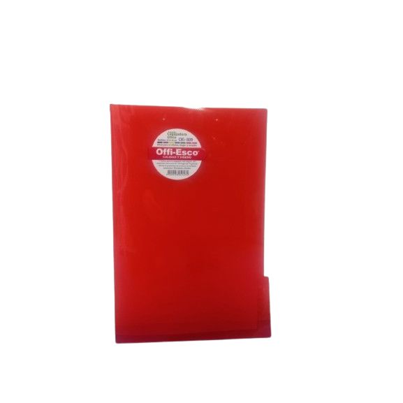folder plastico oficio con gancho rojo 