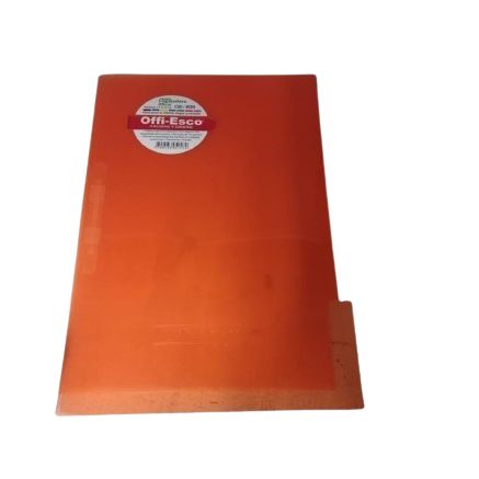 folder plastico oficio gancho naranja 