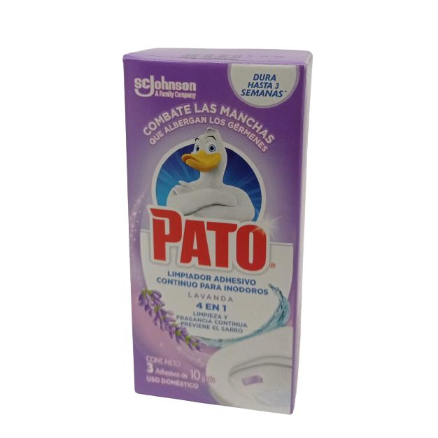 Pato Tanque Limpiador Para Inodoros Adhesivo 10 g Lavanda